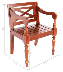 Mahoniowe krzesła na taras Amarillo 2 szt - ciemnobrązowe