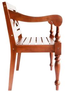 Mahoniowe krzesła na taras Amarillo 2 szt - ciemnobrązowe