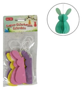 Zawieszki ozdobne BUNNY 8 cm zestaw 8 szt., kolorowe