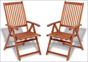 Składane drewniane krzesła ogrodowe Pasadena 2 szt