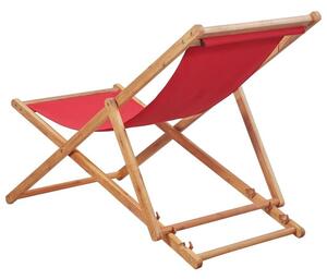 Czerwony leżak plażowy - Inglis 2X