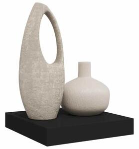 Wisząca półka ścienna, czarna, 23x23,5x3,8 cm, mdf