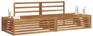 Zestaw sof na zewnątrz 2 sztuka naturalny 203,5 x 83 x 73 cm