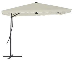 Parasol ogrodowy na słupku stalowym, 250 x 250 cm, piaskowy