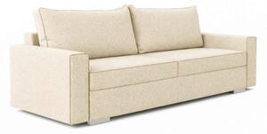Sofa z Funkcją Spania DRAVOS Kremowa Boucle Nowoczesna
