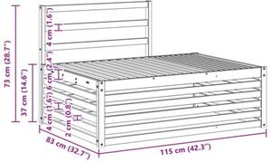 Zestaw sof na zewnątrz 2 sztuka naturalny 203,5 x 83 x 73 cm