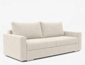 Sofa z Funkcją Spania DRAVOS Beżowa Sztruksowa Nowoczesna