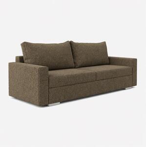 Sofa z Funkcją Spania DRAVOS Brązowa Boucle Nowoczesna