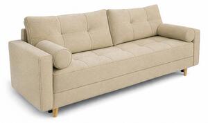 Sofa z Funkcją Spania LONAR Beżowa Boucle Nowoczesna