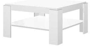 Minimalistyczna biała ława wysoki połysk - Nassi 2X