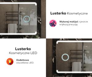 Lustro Łazienkowe L73 z podświetleniem LED na ścianę, designerskie lustro na wymiar od marki Artforma