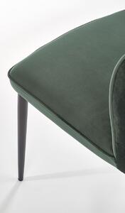 Zestaw zielonych metalowych krzeseł pikowanych 4 szt. - Wilhelm 4S