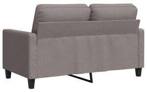 Sofa 2-osobowa, kolor taupe, 120 cm, tapicerowana tkaninÄ