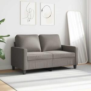 Sofa 2-osobowa, kolor taupe, 120 cm, tapicerowana tkaninÄ