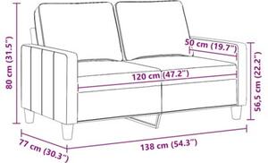 Sofa 2-osobowa, jasnoÅ¼Ã³Åta, 120 cm, tapicerowana tkaninÄ