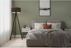 Lampa podłogowa trójnóg czarny Light Home LH Gaja 1xE27 44cm abażur walec brązowy