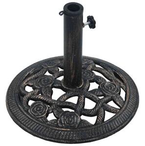 Podstawa pod parasol, czarny i brąz, 9 kg, 40 cm, żeliwo