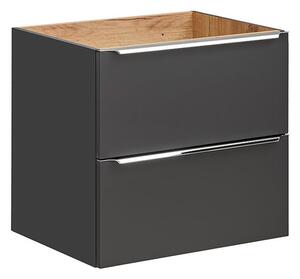 Podwieszana szafka z szufladami pod umywalkę - Malta 3X Czarny mat 60 cm
