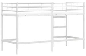 Łóżko piętrowe dla dzieci biały 90 x 190 cm stal