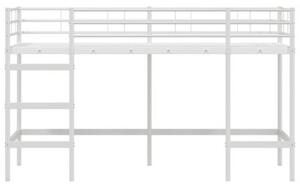 Łóżko piętrowe dla dzieci biały 90 x 190 cm stal