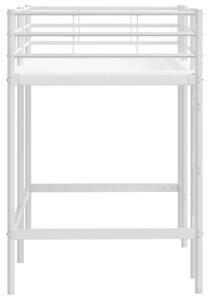Łóżko piętrowe dla dzieci biały 90 x 190 cm stal