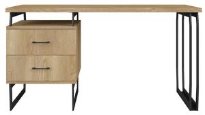 Drewniane duże biurko z szufladami 140x60 - Bahama 11X