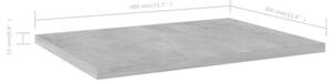 Półki na książki, 4 szt., szarość betonu, 40x30x1,5 cm
