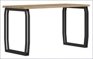 Drewniane biurko 140x60 dla dorosłych i uczniów dąb - Bahama 13X