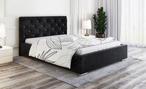 Tapicerowane łóżko ze schowkiem 200x200 Loran 3X - 36 kolorów