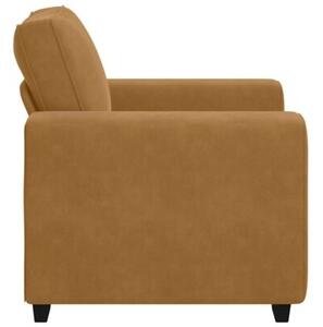 Sofa fotel brązowy 100x77x82 cm aksamit