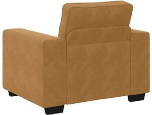 Sofa fotel brązowy 100x77x82 cm aksamit