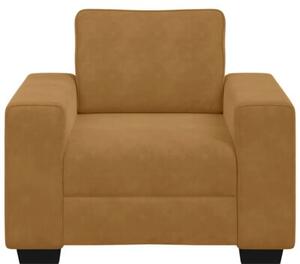 Sofa fotel brązowy 100x77x82 cm aksamit