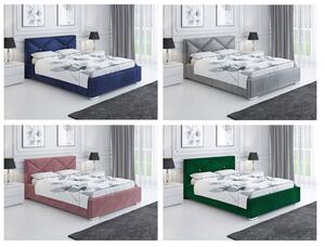Dwuosobowe łóżko z zagłówkiem 160x200 Lenomi 2X - 36 kolorów