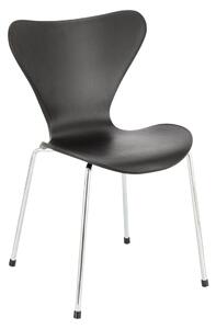 Czarne minimalistyczne krzesło metalowe - Fimi