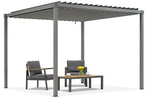Antracytowa pergola tarasowa Madera 3x4m Garden Point