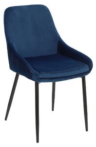 Niebieskie krzesło welurowe - Anaki