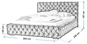 Podwójne łóżko tapicerowane 180x200 Sari 2X - 36 kolorów