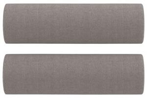 Sofa 2-osobowa z poduszkami, taupe, 120 cm, tkanina