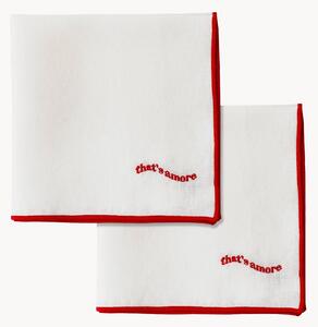 Komplet serwetek z lnu That's Amore, 2 elem