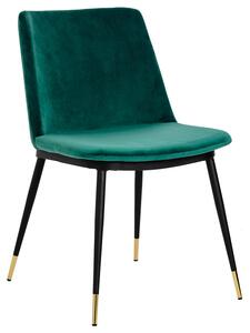 Tapicerowane zielone krzesło do salonu i jadalni - Gambo 3X