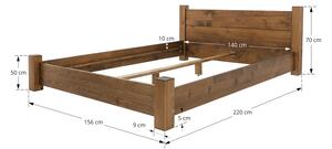 Łóżko drewniane Rustyk / Ostrowit II 140