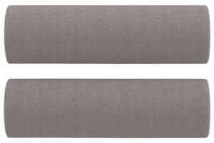 Sofa 2-osobowa z poduszkami, taupe, 120 cm, tkanina