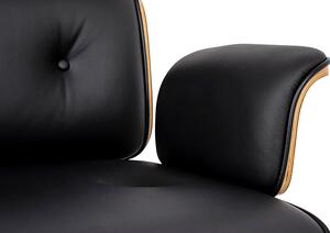 Skórzany fotel gabinetowy z podłokietnikami - Bermund 2X