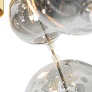 Lampa sufitowa mosiężna z przydymionym szkłem 40 cm 4-punkty - Explode Oswietlenie wewnetrzne