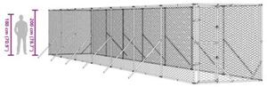 Kojec zewnętrzny dla psa, 2x14x2 m, stal galwanizowana