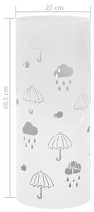 Biały pionowy ozdobny parasolnik - Istro 2S