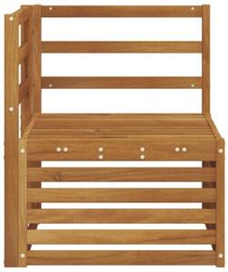 Sofa narożna na zewnątrz lite drewno akacji naturalny