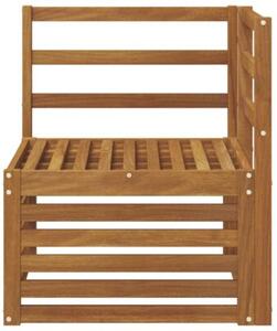 Sofa narożna na zewnątrz lite drewno akacji naturalny
