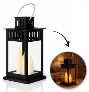 Lampion dekoracyjny LED z imitacją świecy 8 x 15 cm - LAMP57CZ