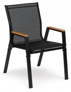 Zestaw mebli ogrodowych balkon stół Allen-ST 70x70C + 4x krzesło Polinka KD czarn